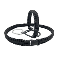 Porte-bouteille en paracorde à large ouverture, sangle d'épaule pour bouteille, camping, randonnée, 550