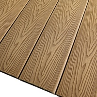 Plancher composite WPC pour extérieur, populaire en Europe, avec design graphique 3D à grain de bois, pour manoir et jardin