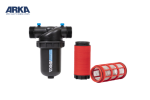 Filtro a disco a Y in plastica <span class=keywords><strong>ARKA</strong></span> F50TS da 1-1/4 pollici, 120 mesh, nero e rosso per irrigazione a goccia e annaffiatura - Product Image 2
