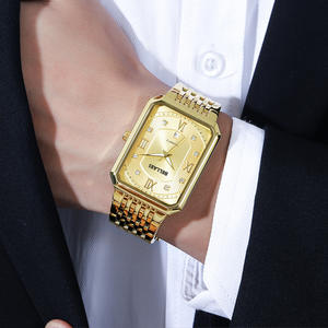 BELLAES 2024 nuevo diseño <span class=keywords><strong>Super</strong></span> Popular reloj cuadrado esfera romana calendario reloj de cuarzo resistente al agua hombres diamante relojes de pulsera de lujo - Product Image 3