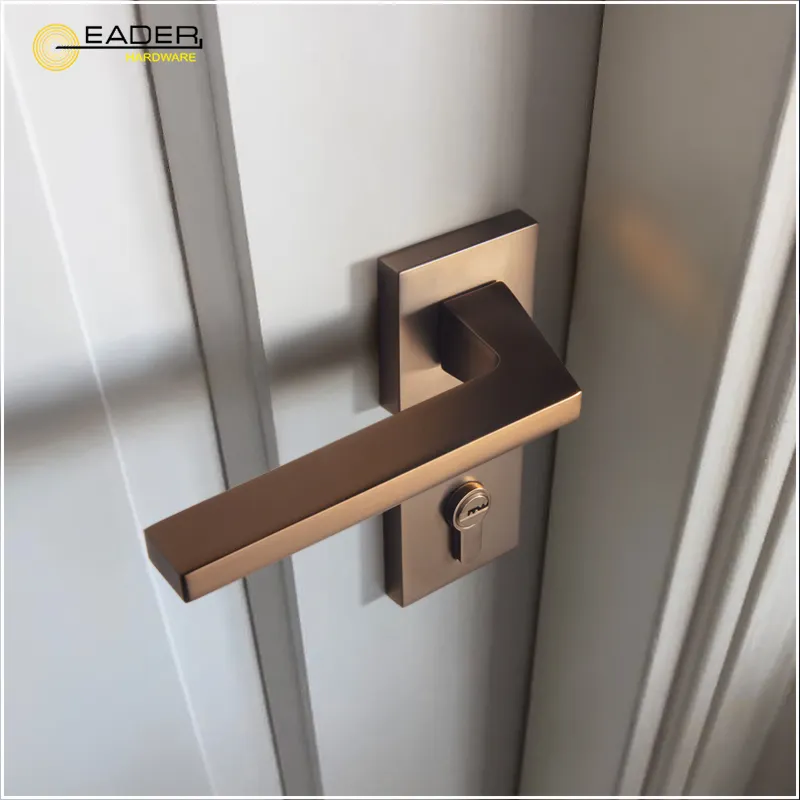 EADER kapı kolu koyu kahverengi modern minimalist tasarımcı kapalı sessiz manyetik kapı kilidi