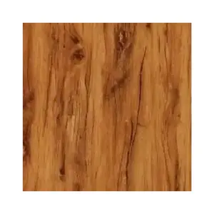 Telha de madeira de porcelana, chão de madeira marrom brilhante 600x600