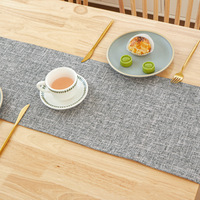 Chemin de table en lin de qualité couleur unie, style moderne et épuré, rectangulaire, pour table basse domestique, nappe multicolore, drap de lit 30x180cm