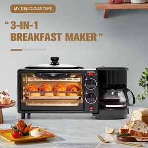 Estación de desayuno eléctrica 3 en 1 de alta potencia, microondas, barbacoa, <span class=keywords><strong>parrilla</strong></span>, tostadora, <span class=keywords><strong>cafetera</strong></span>, conveniente máquina de desayuno para el hogar 9L - Product Image 4