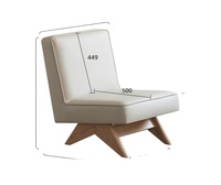 L7124 Fauteuil de salon simple et moderne avec accoudoir rembourré pour canapé de loisir