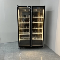 Réfrigérateur d'affichage commercial boisson au lait boisson cola refroidisseur porte en verre réfrigérateur à vin rouge