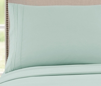 OEM ODM Parure de lit 4 pièces 90 g/m² en microfibre de polyester brossée avec broderie à trois lignes, tailles Queen et Twin, pour hôtels et usage domestique, avec sac en PVC