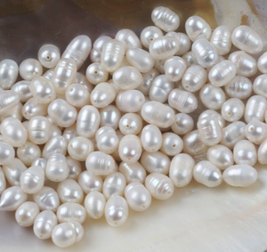 Perlas de Agua Dulce Blancas de 10-11 mm, Precio de Fábrica 2025, Perlas de Arroz con Orificio Grande, Naturales y Sueltas para la Fabricación de Joyas - Product Image 4