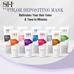 Diy 10 Colors Natural Hair Coloring Shampoo Mask No Damage Pure Hair Color Mask Hair In Colorful Containers