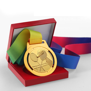 Medaglia sportiva di Badminton medaglia di Badminton campionato campionato di Badminton in rame argento personalizzato di alta qualità - Product Image 6