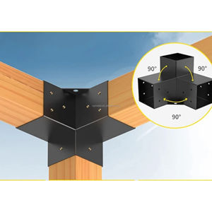 Kit de base de <span class=keywords><strong>colonne</strong></span> de support <span class=keywords><strong>d</strong></span>'<span class=keywords><strong>angle</strong></span> de hangar de refroidissement facile à installer poutres en bois en acier inoxydable pour maisons en bois extérieures - Product Image 4