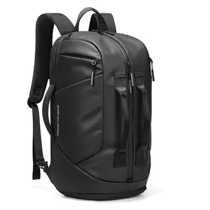 Fashion minimalist Male Travelling Waterproof Leather Laptop Backpack for Men backpack manufacturer