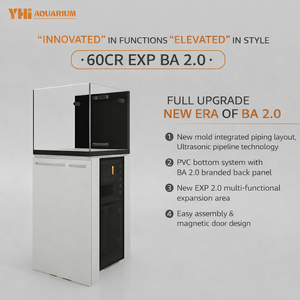 YHI 60CR EXP BA 2.0 <span class=keywords><strong>Aquarium</strong></span> de récif à débordement ultra-fin, système moderne de réservoir de récif corallien pour aquariums d'eau salée - Product Image 2
