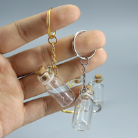 Bouteille Drift Bouteille de souhaits transparente Mini porte-clés Décoration Bouteille de rangement suspendue pour la maison
