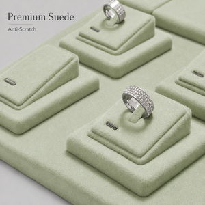 Expositor de joyería de microfibra de terciopelo personalizado de la marca WEIMEI para anillos, collares y pendientes, para mostrador de tienda o escaparate. - Product Image 3