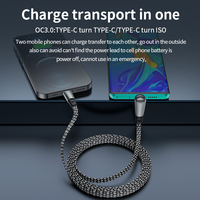 Câble de charge rapide USB-C en nylon tressé à coude 90° en alliage de zinc, 0,5 m, 1,2 m, 2 m, pour iPhone, vente en gros d'accessoires mobiles