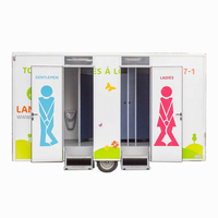 Remorque de toilette mobile de luxe Remorque de toilette portable 2 cabines personnalisée