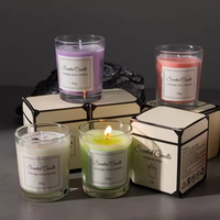 Velas Aromáticas de Alta Gama, sin Humo, para Bodas, Velas Aromáticas de Lujo en Vaso de Vidrio, Velas Aromáticas de Cera de Soya sin Humo, Set de Regalo