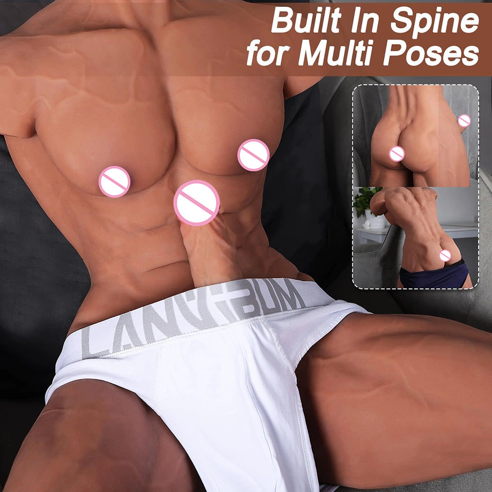 8.5inch Big Penis Huge Dildo Realistic Anal Hole Strong Muscle Abs Body Male Sex Doll Torso for Women Female Masturbation Toys - Image 6