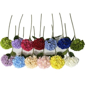 Fiori Artificiali di Ortensie Verdi Realistiche Fatte a Mano, Grandi Teste in Seta, Stelo Singolo, per Matrimoni, Pasqua, Casa e Feste - Product Image 1