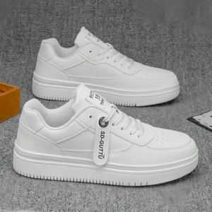 Zapatos de Skateboard para Hombre que Aumentan la Estatura 2024, Ligeros, Cómodos, Modernos, Blancos, con Cordones, Estilo Deportivo - Product Image 1