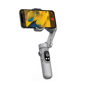 Nouveau <span class=keywords><strong>stabilisateur</strong></span> vidéo pour smartphone, caméra d'action et <span class=keywords><strong>GoPro</strong></span>, idéal pour le streaming en direct, avec éclairage intégré. - Product Image 1