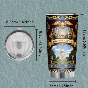 Gobelet en acier inoxydable personnalisé de 20 oz pour le <span class=keywords><strong>250e</strong></span> anniversaire des États-Unis avec paille, en stock dans l'entrepôt américain, livraison gratuite - Product Image 6
