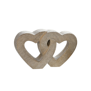 Scultura di Cuori Intrecciati in Ceramica, Ornamento a Forma di Cuore in Gres, Decorazione per Casa, Soggiorno, Camera da Letto, Bagno, Ufficio - Product Image 1