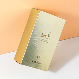 Sáng bóng tăng chăm sóc da hộp giấy logo của bạn lá dập nổi UV tráng hộp giấy 350 gram mỹ phẩm hộp giấy thiết lập không thấm nước - Product Image 4