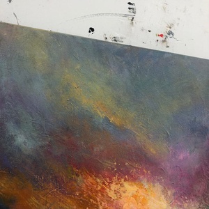 Oceano pittura a olio arte su tela tramonto parete arte impressionista paesaggio marino arte arte contemporanea tramonto sull'oceano - Product Image 5