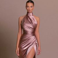 Nouvelle Robe Longue Décontractée Ample Unie à Col Montant Sans Manches Style Crayon Français pour Femme – Collection Été 2024