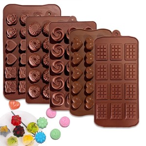 Food Grade Chocolate <b>Silicone</b> Mold DIY Heart Shape Candy Ice Tray Fondant Pudding Cake <b>Baking</b> Mold - Product Image 1