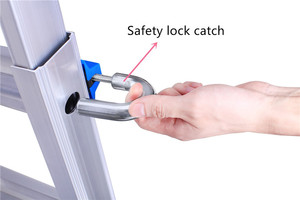 Vente en gros Échelle pliable géante multi-usages 4*4 marches Petite échelle pliable en aluminium à grande charnière - Product Image 4