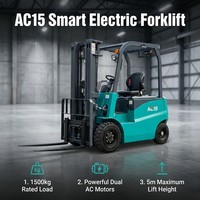 Chariot élévateur électrique industriel intelligent à batterie lithium-ion à charge rapide 1,5t pour opérations en entrepôt multi-shifts