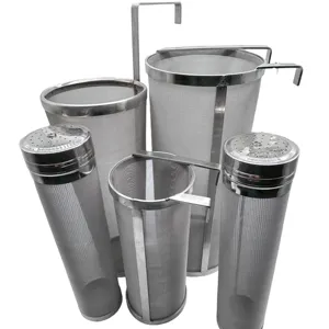 Cesta de filtro de grãos de aço inoxidável de 300 mícrons/balde de filtro de malha SS para fabricação caseira de cerveja