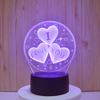 Lampe à illusion 3D LED personnalisée, décoration de chambre pour enfants, lampe de nuit LED 3D en acrylique avec batterie USB, lampe de table LED 3D, lumières 3D pour enfants, cadeau