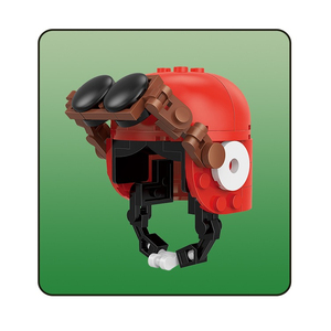 Blocs de construction de Noël : <span class=keywords><strong>Moto</strong></span> renne à cornes, Scooter vintage rouge, Briques de décoration de Noël DIY, Vente en gros OEM - Product Image 4