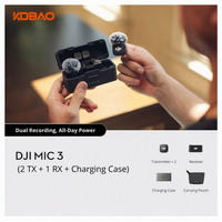 Micro Cravate Professionnel Sans Fil Kdbao MIC 3 pour Diffusion en Direct, Interview, Vlog