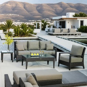 Ensemble de canapés d'extérieur Foshan Hongkai Furniture Co, ensemble de canapés en rotin PE pour patio et jardin, meubles de jardin à vendre - Product Image 1