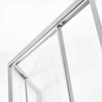 Porte de douche en forme de diamant en acier inoxydable 304, prix bas, verre de salle de bain encadrée pour douche d'angle