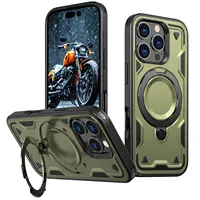 Casing Pelindung Ponsel Laris Manis 360 °   Pengisian Daya Magnetik Rotasi untuk IP16 Pro MT-301 Armor Desain Pelindung Penutup Ponsel