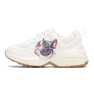 Zapatos de diseñador de lujo para hombre, zapatillas informales con parte superior de cuero genuino, zapatos deportivos con amortiguación de aire para mujer, zapatos deportivos clásicos con suela gruesa de malla iluminada - Product Image 1