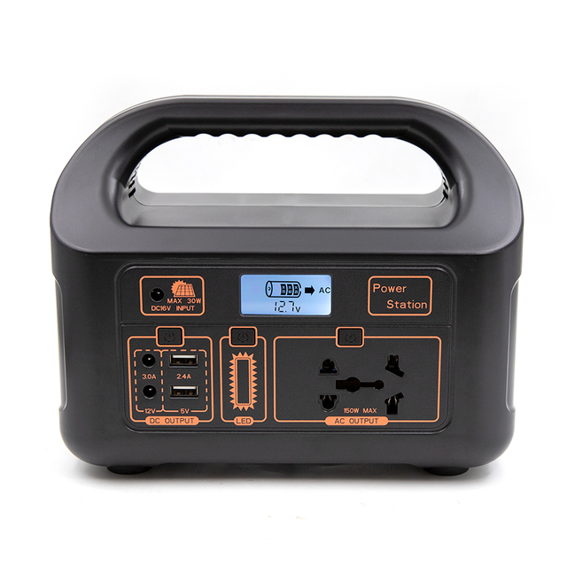 150W Portable Mini Power Station Outdoor Camping Lead-acid Battery Backup Power Supply Emergency Silent Solar Electric Generator