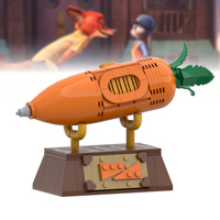 Set de Bloques de Construcción MOC, Figura en Forma de Serpiente, Modelo de Grabador de Voz con Forma de Rábano, Juguete de Ensamblaje con Ladrillos de Partículas Pequeñas para Decoración de Escritorio