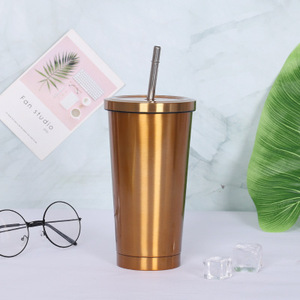 Nouvelle Tasse de Voyage Isotherme en Acier Inoxydable 2025 – 500ml/750ml – Mug à Café Coloré à Double Paroi Sous Vide avec Paille et 2 Couvercles - Product Image 5