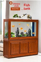 Aquarium extérieur domestique éco-responsable avec support en aluminium et éclairage LED intelligent, en verre trempé ultra-blanc personnalisé pour la vente en gros