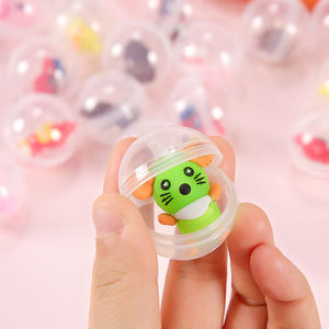 Cápsulas de juguete transparentes de 32 mm, huevos sorpresa redondos, mini figuras de animales de dibujos animados, juguetes para máquinas expendedoras infantiles - Product Image 2