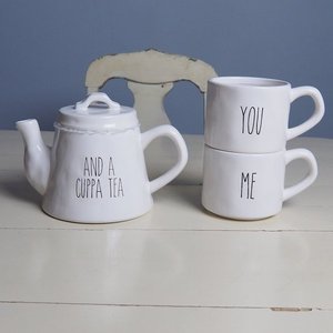 Service à thé en céramique blanche, accessoires modernes de ferme, vente en gros - Product Image 5