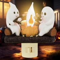 2024 nouveau produit fantôme feu de camp scintillant veilleuse Halloween veilleuses avec capteurs de lumière
