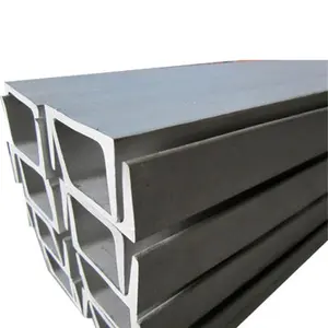 Disponha de estoque por atacado de aço inoxidável q 235 b laminados a quente de aço suave u longo canal 100 50 3.8 6.0 mm linha invisível